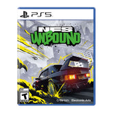 PlayStation 5 game case for 'NFS Unbound' with a car and cityscape design.